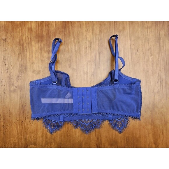 Victoria's Secret 32D Dream Angels Push-Up w/o Padding Underwire Bra Fringe Lace - Picture 2 of 7